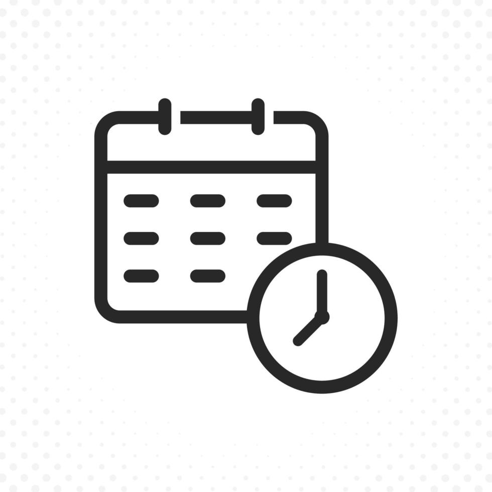 icono de calendario y reloj vector