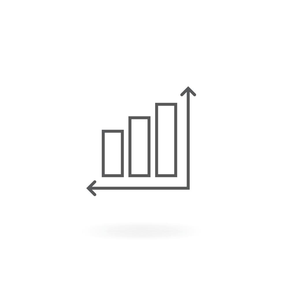 Growing graph icon design vector