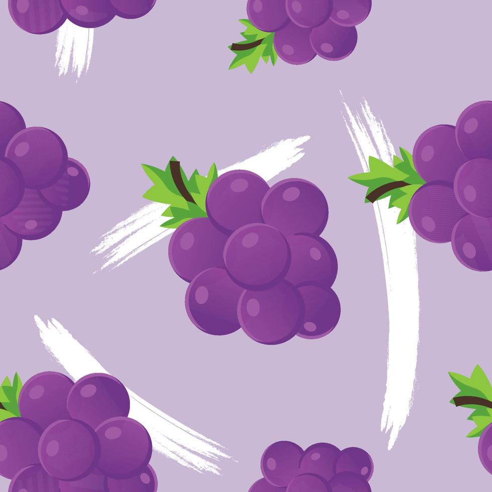 Grape fruit vector seamless pattern