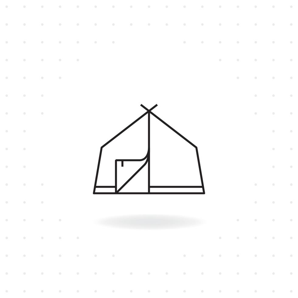 Camping tent icon vector