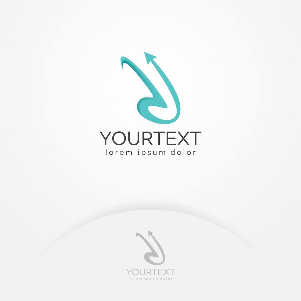 Abstract arrow logo design vector