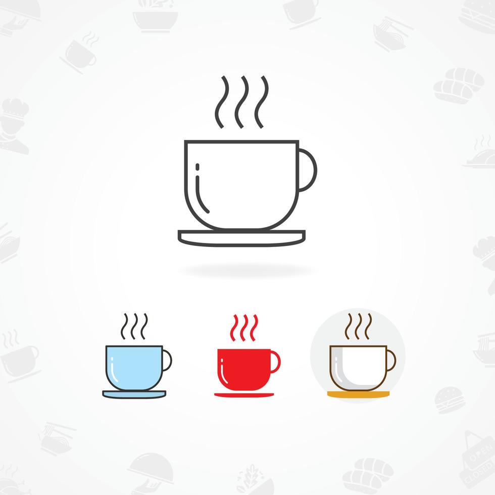 Hot drink icon design vector