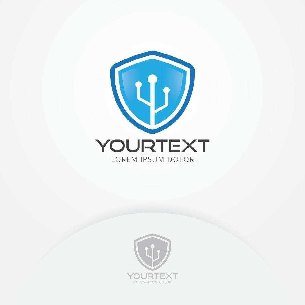 Data secure logo design vector