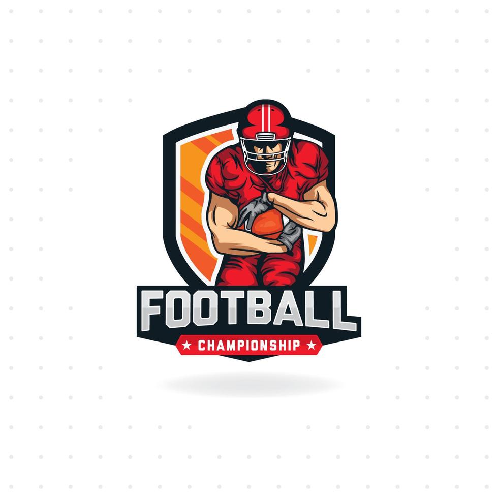 diseño de logotipo de fútbol americano vector