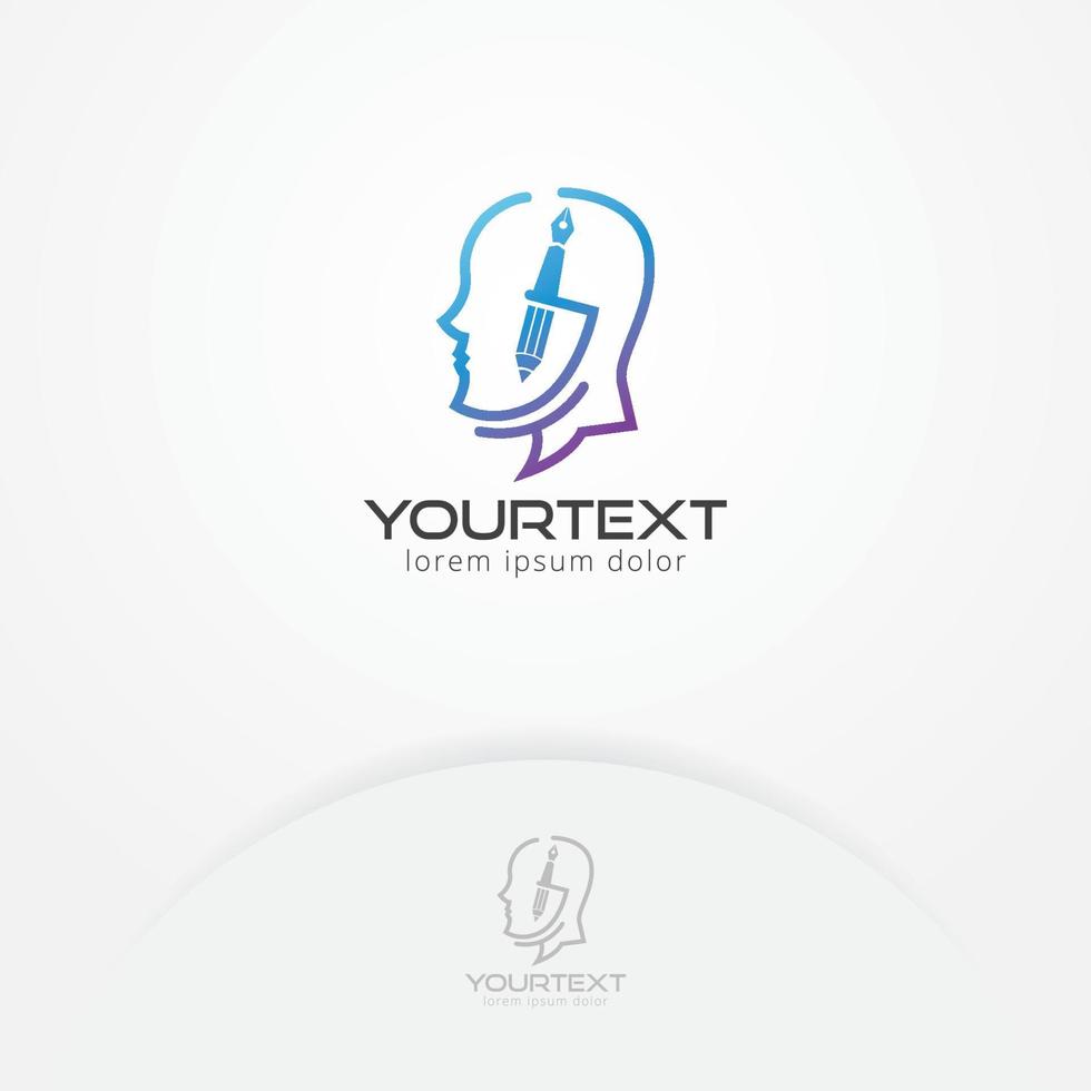 Creative person logo design vector