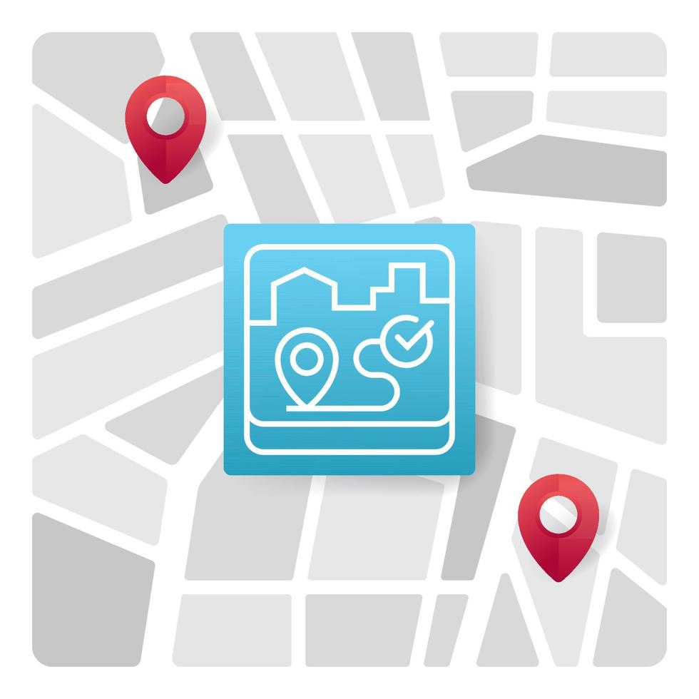 Logo icon of Place pin pointer map concept vector