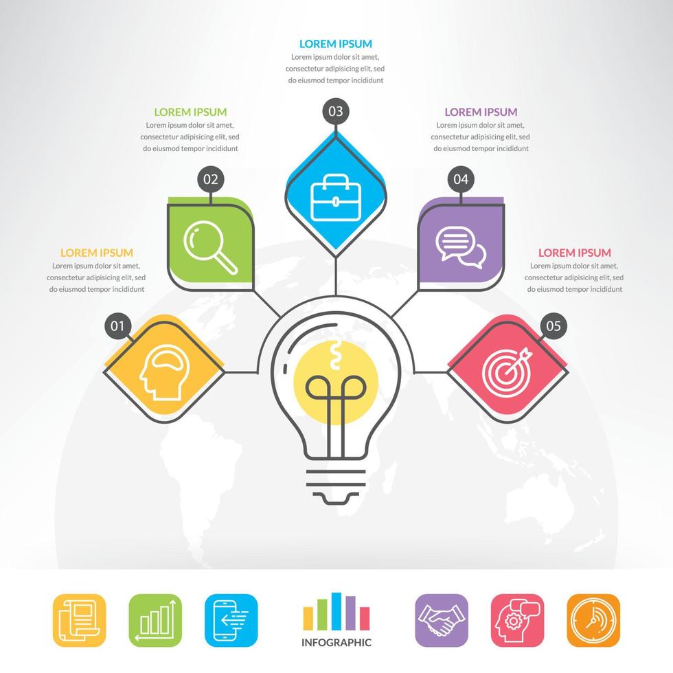 Business infographic template vector