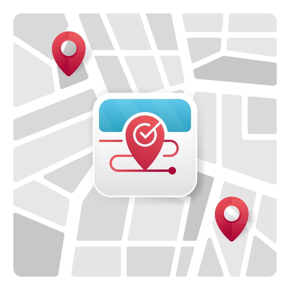 Logo icon of Place pin pointer map concept vector