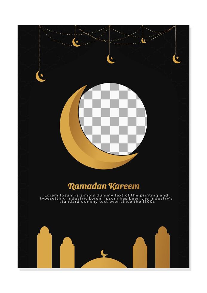 Ramadan Kareem flyer. Suitable to be placed on content with an Islamic theme vector