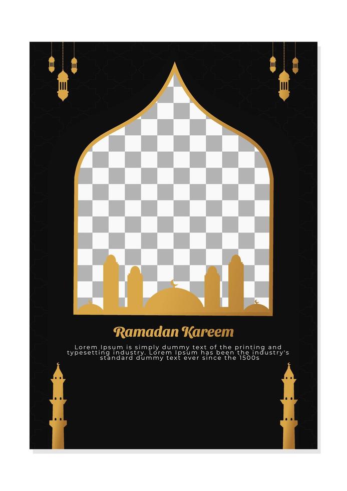 Ramadan Kareem flyer. Suitable to be placed on content with an Islamic theme vector