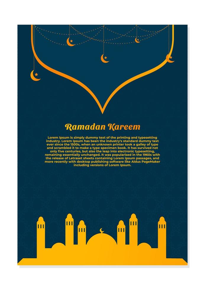 Ramadan Kareem flyer. Suitable to be placed on content with an Islamic theme vector