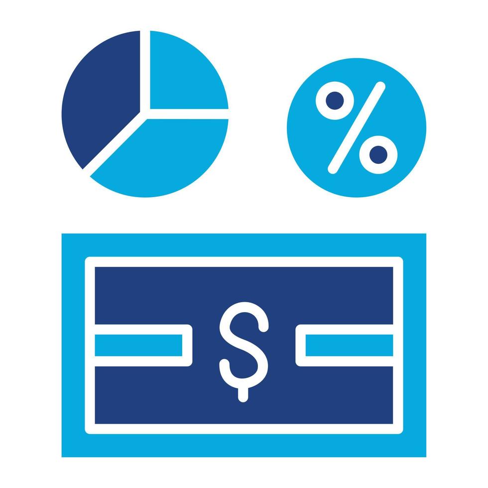 Money Margin Glyph Two Color Icon vector