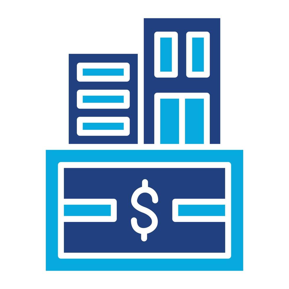 Fixed Asset Glyph Two Color Icon vector