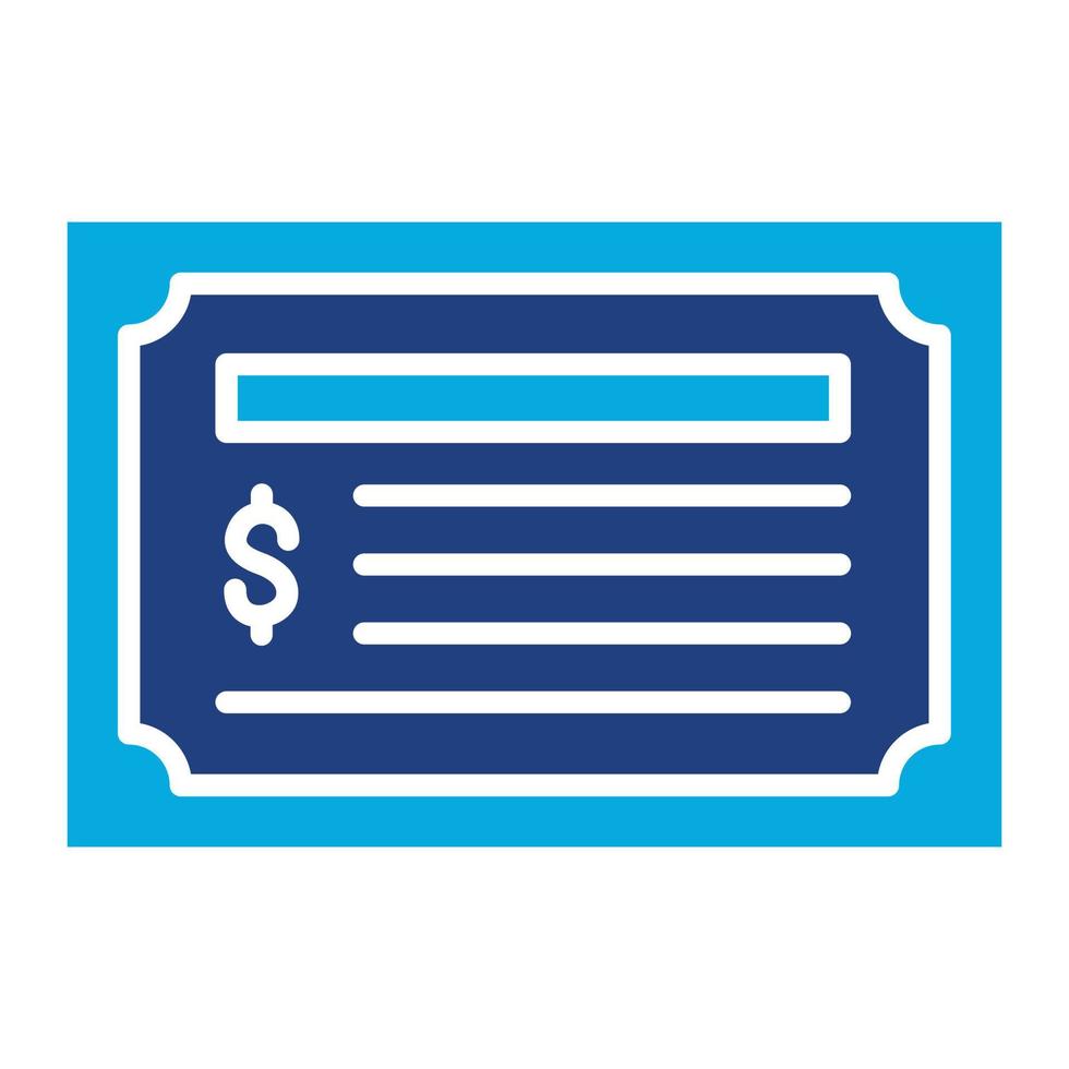 Certificate Glyph Two Color Icon vector