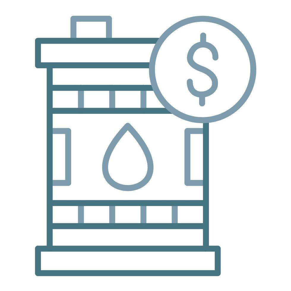 Oil Purchase Line Two Color Icon vector