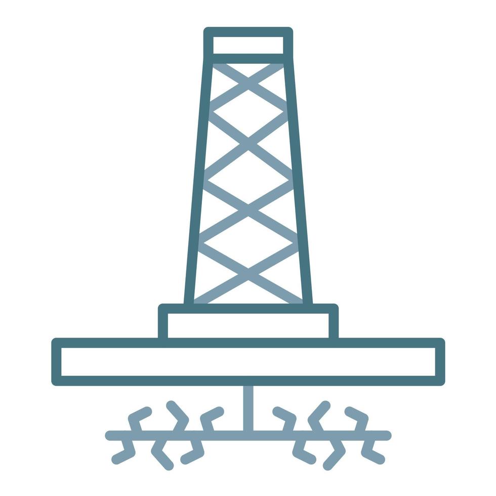Fracking Line Two Color Icon vector