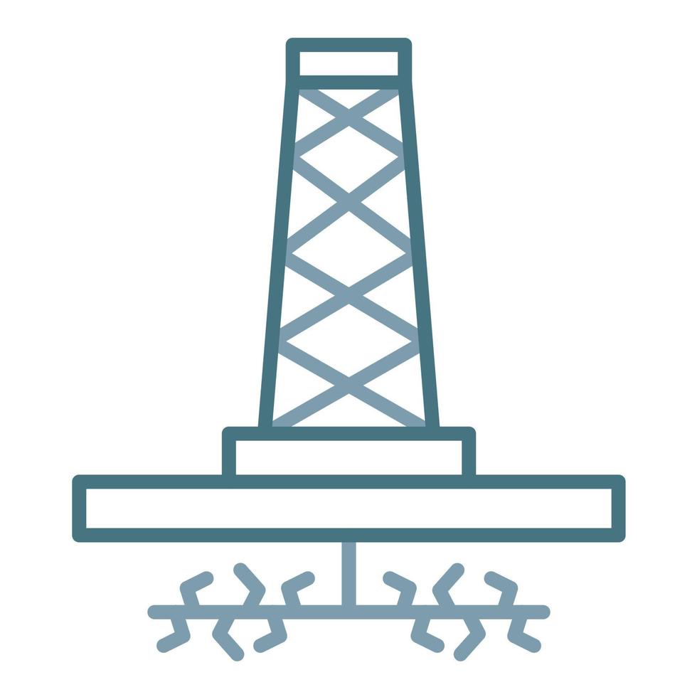 Fracking Line Two Color Icon vector