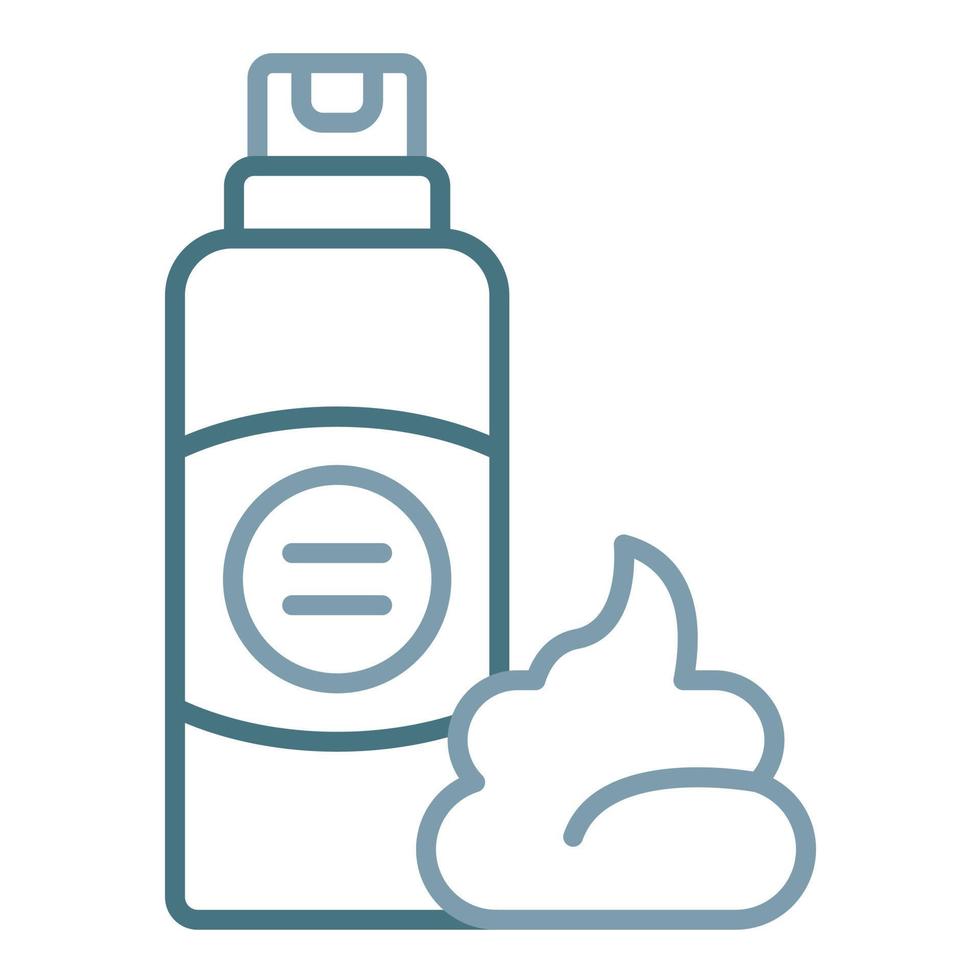 Barber Foam Line Two Color Icon vector