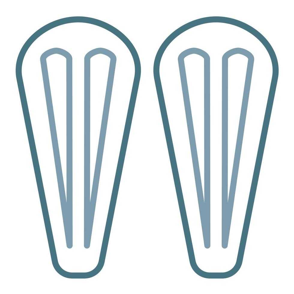 Hair Pin Line Two Color Icon vector