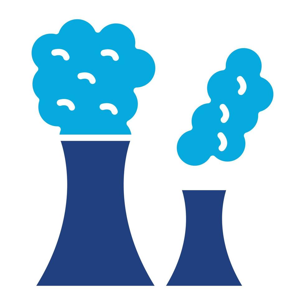 Air Pollution Glyph Two Color Icon vector