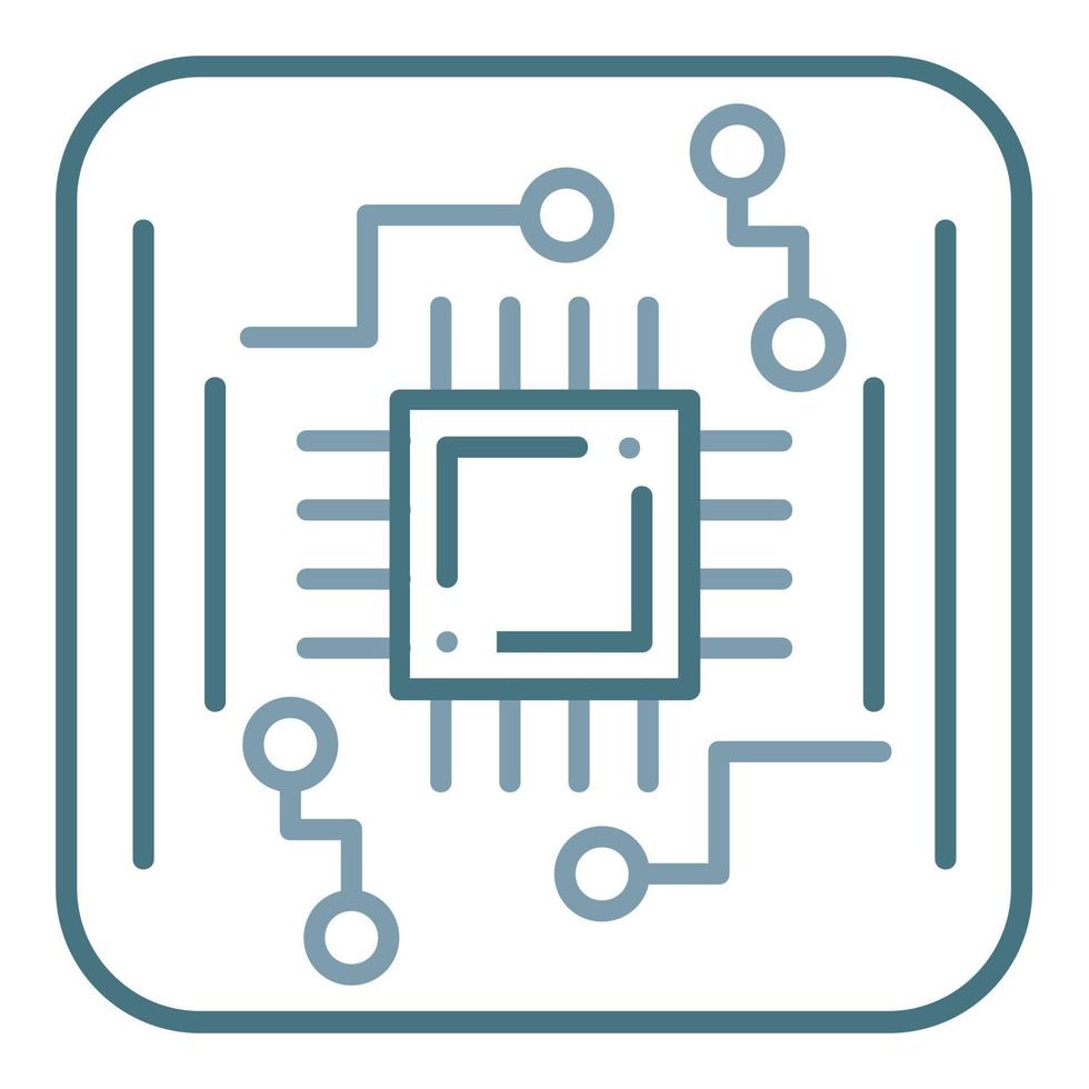 Circuit Board Line Two Color Icon vector