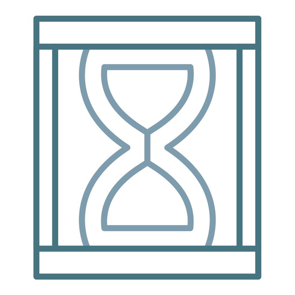 Sand Clock Line Two Color Icon vector