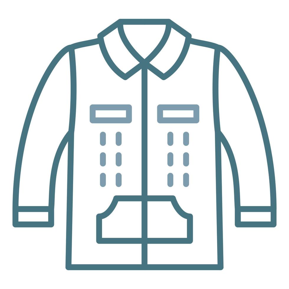 Varsity Jacket Line Two Color Icon vector