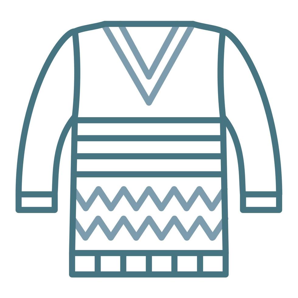 Sweater Line Two Color Icon vector