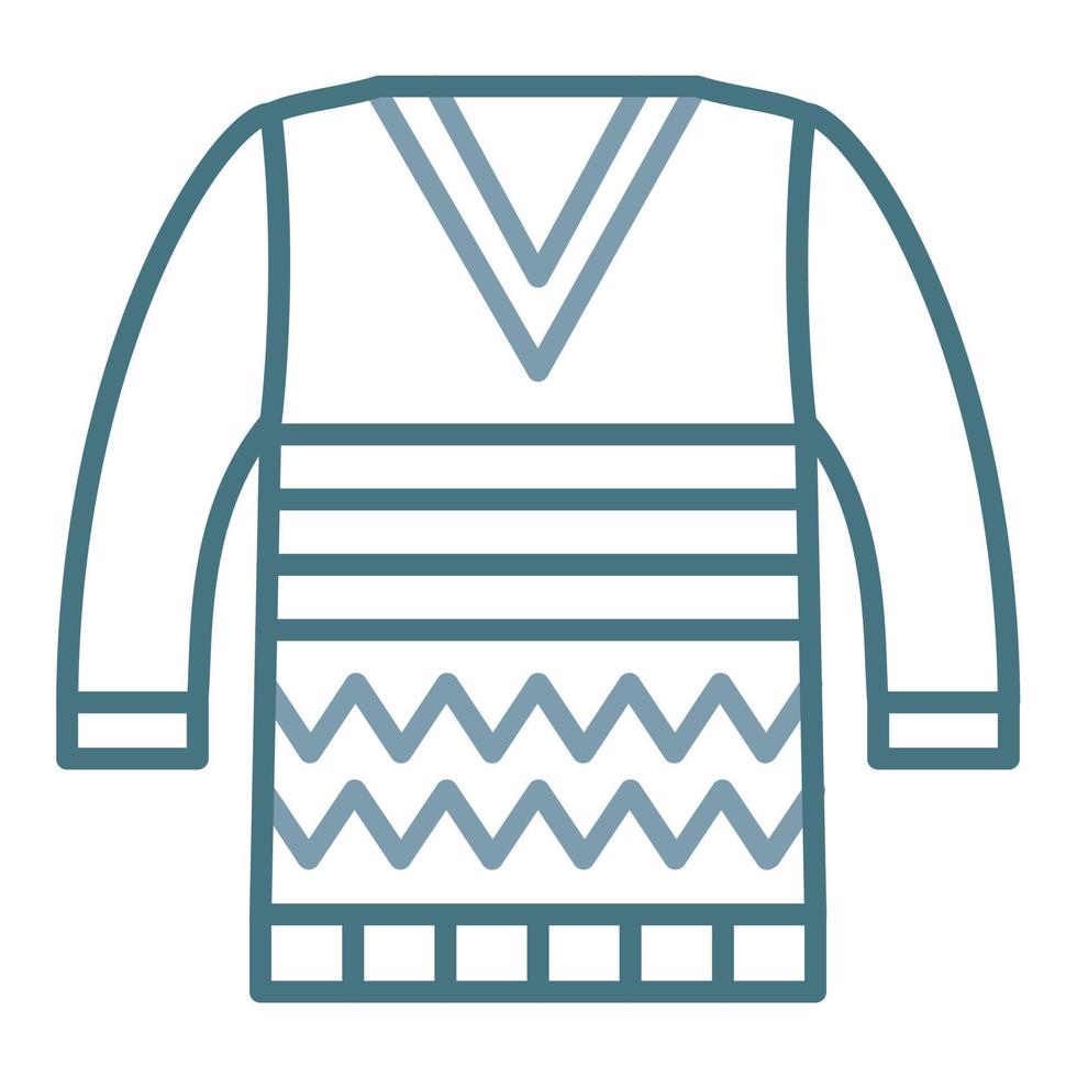 Sweater Line Two Color Icon vector