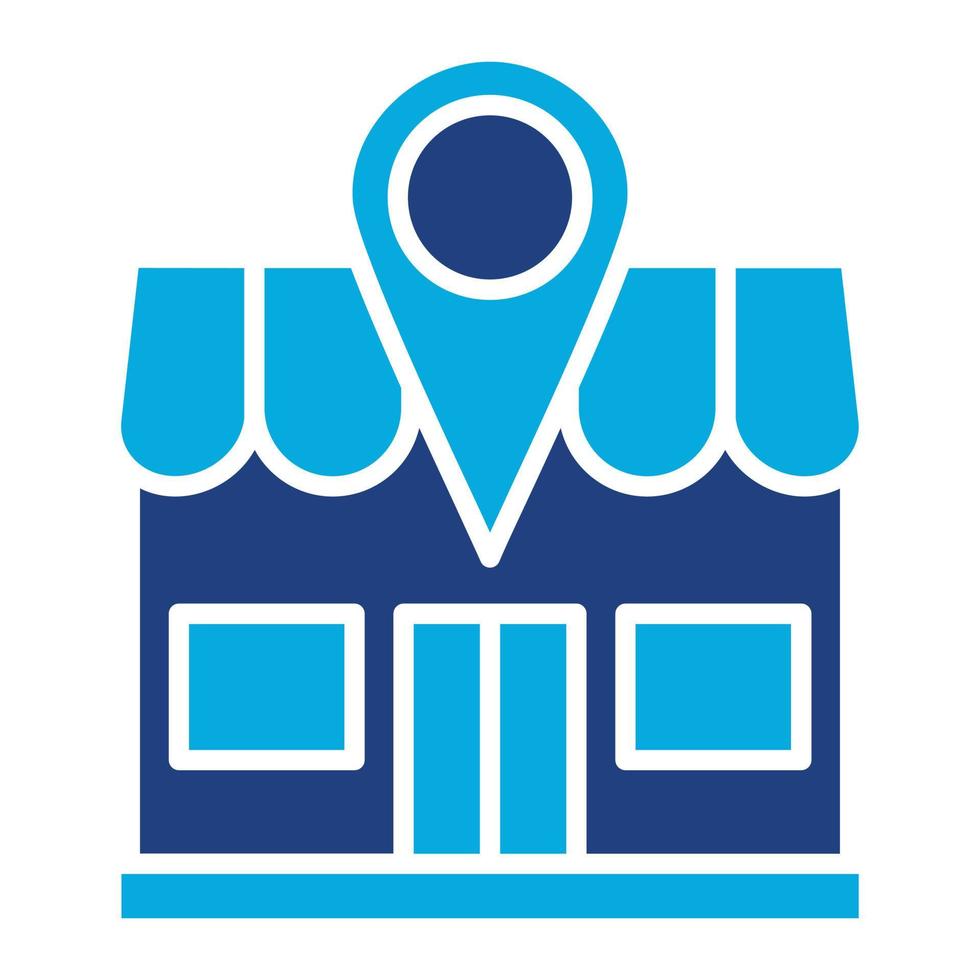 Location GlyphTwo Color Icon vector