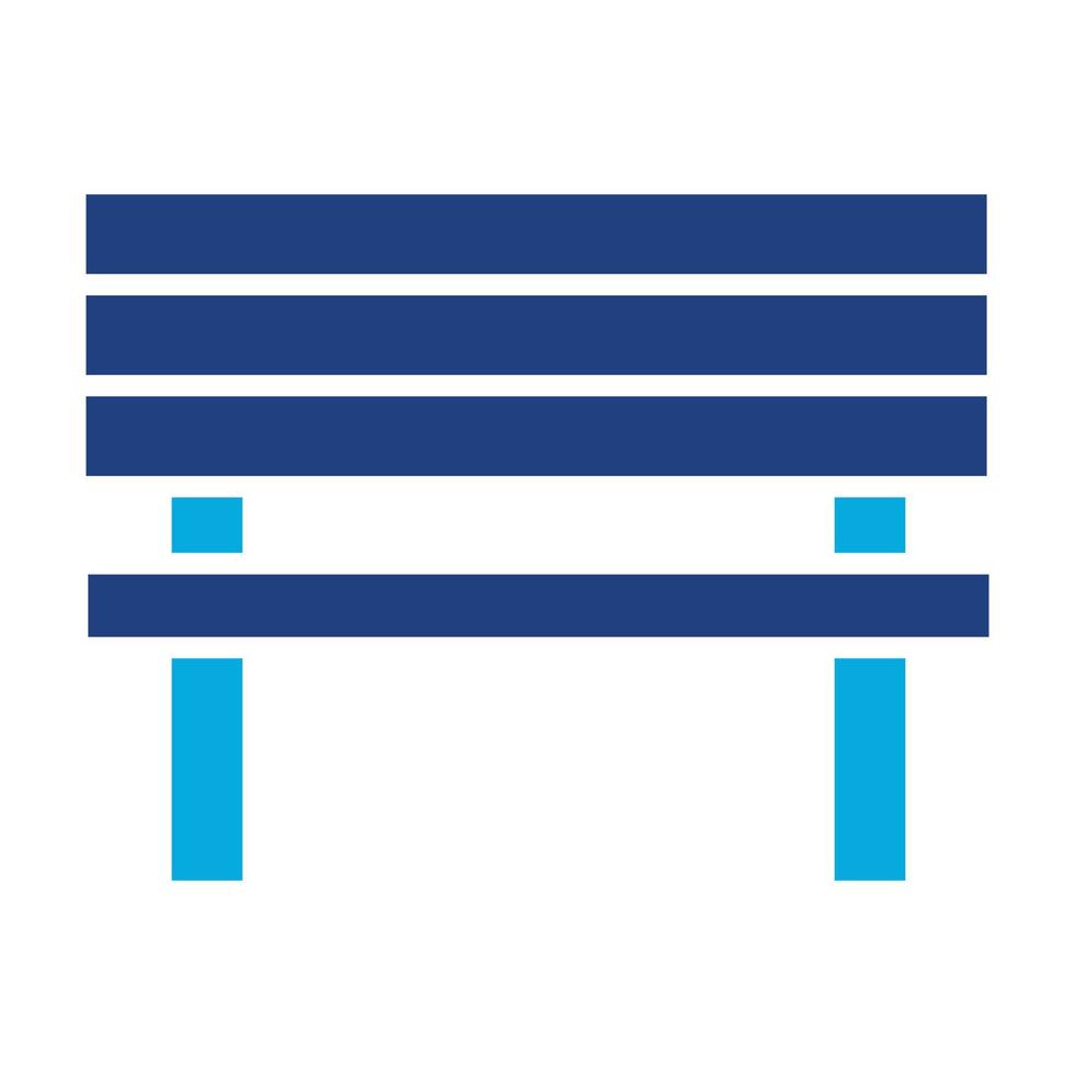 Bench Glyph Two Color Icon vector