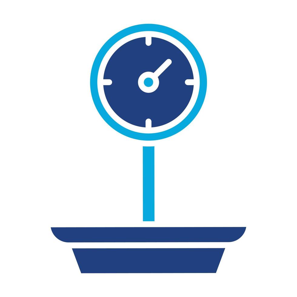 Weight Machine Glyph Two Color Icon vector