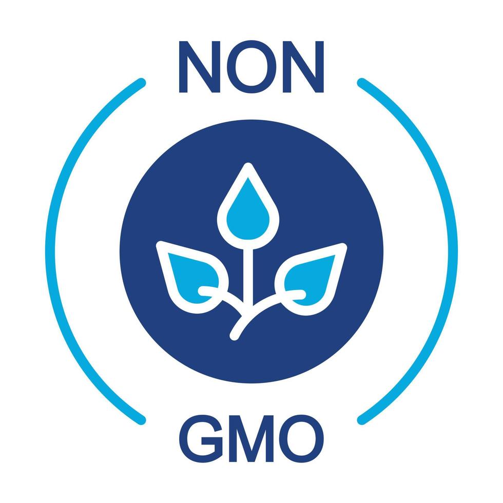 Non Gmo Glyph Two Color Icon vector