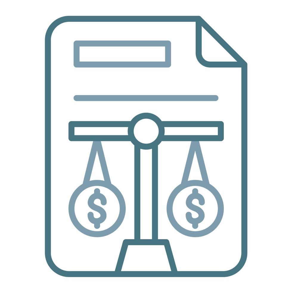Balance Sheet Line Two Color Icon vector
