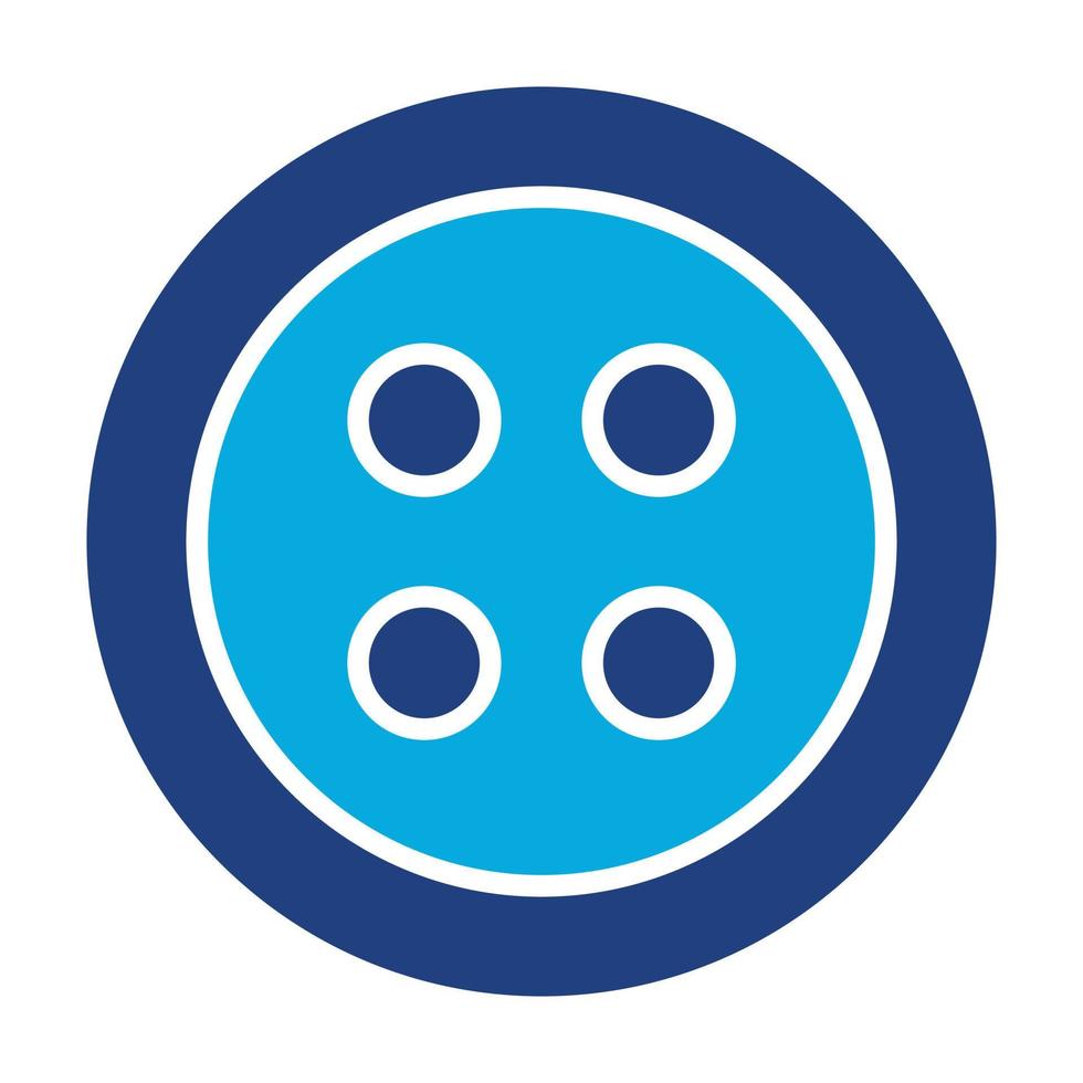 Clothing Button Glyph Icon vector