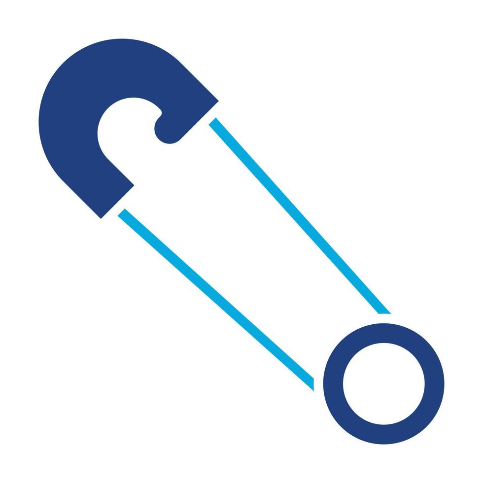 Safety Pin Glyph Icon vector