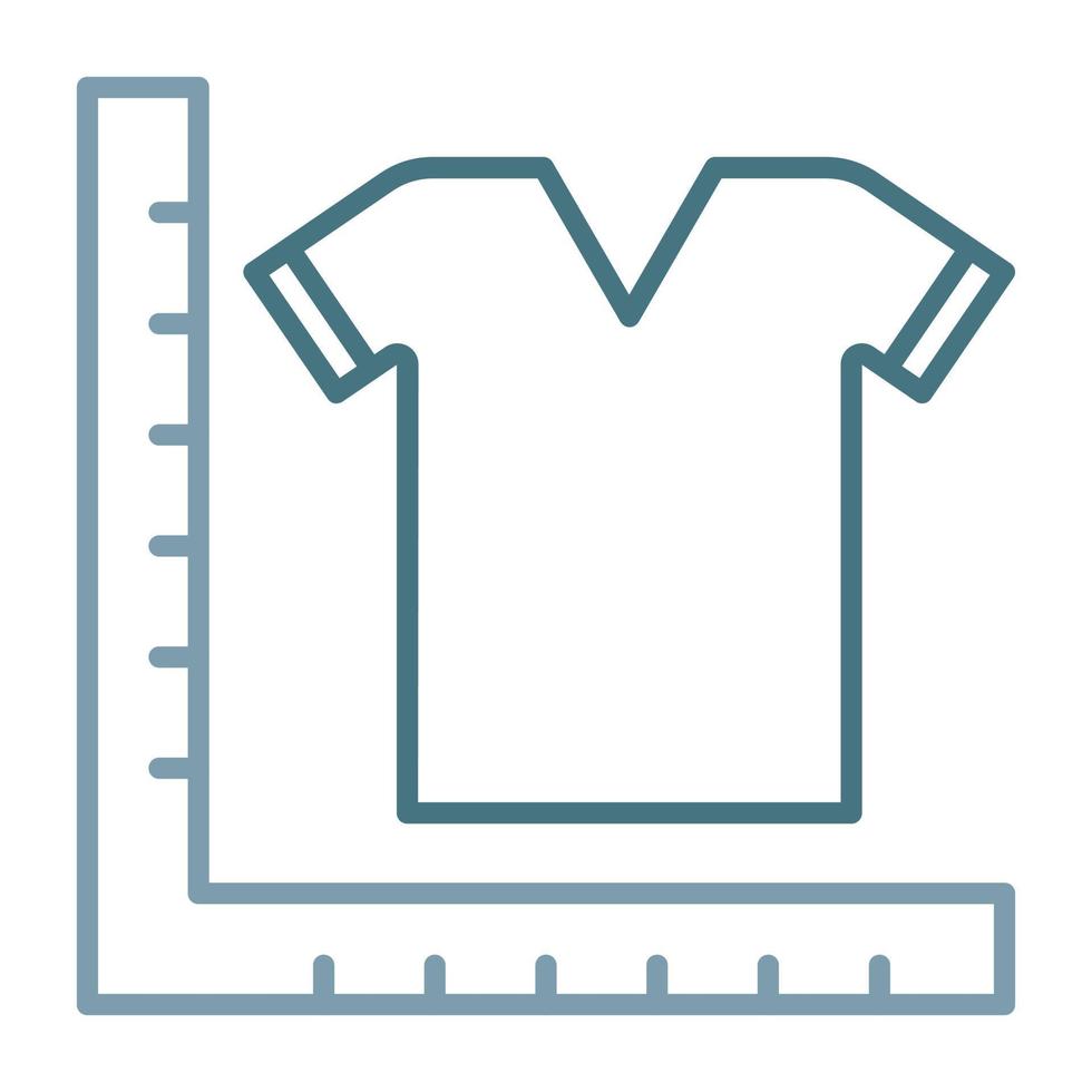 Clothes Measurement Line Two Color Icon vector