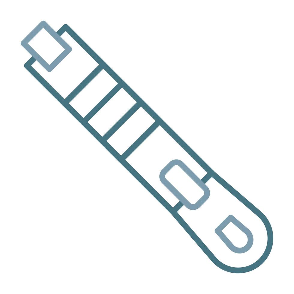 Zipper Line Two Color Icon vector