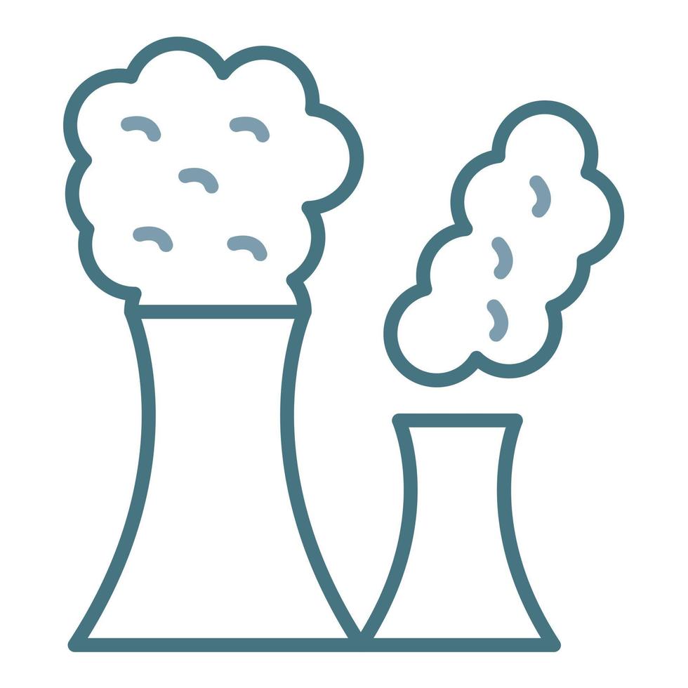 Air Pollution Line Two Color Icon vector