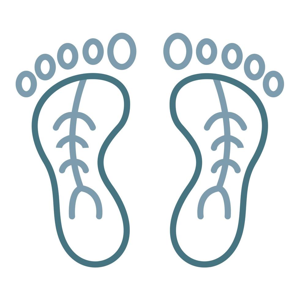 Carbon Footprint Line Two Color Icon vector