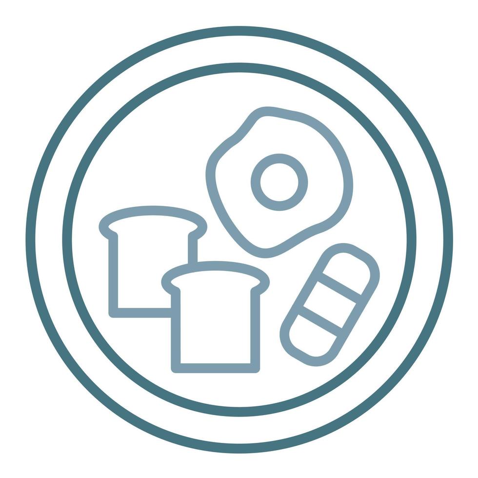Breakfast Line Two Color Icon vector