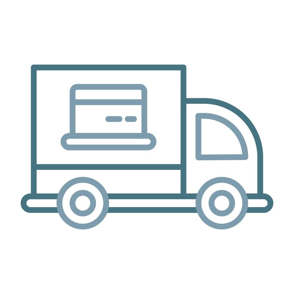 Food Truck Line Two Color Icon vector