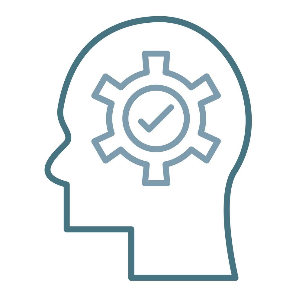 Cognitive Line Two Color Icon vector