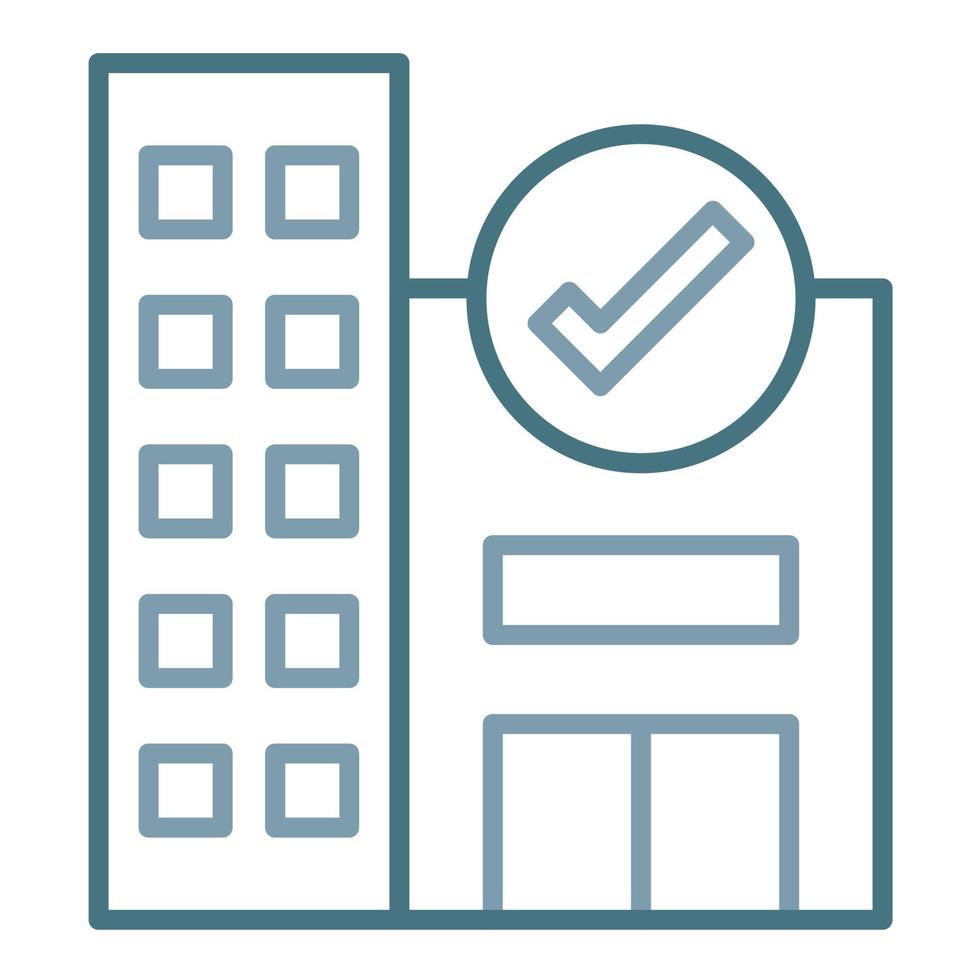 Hotel Availability Line Two Color Icon vector