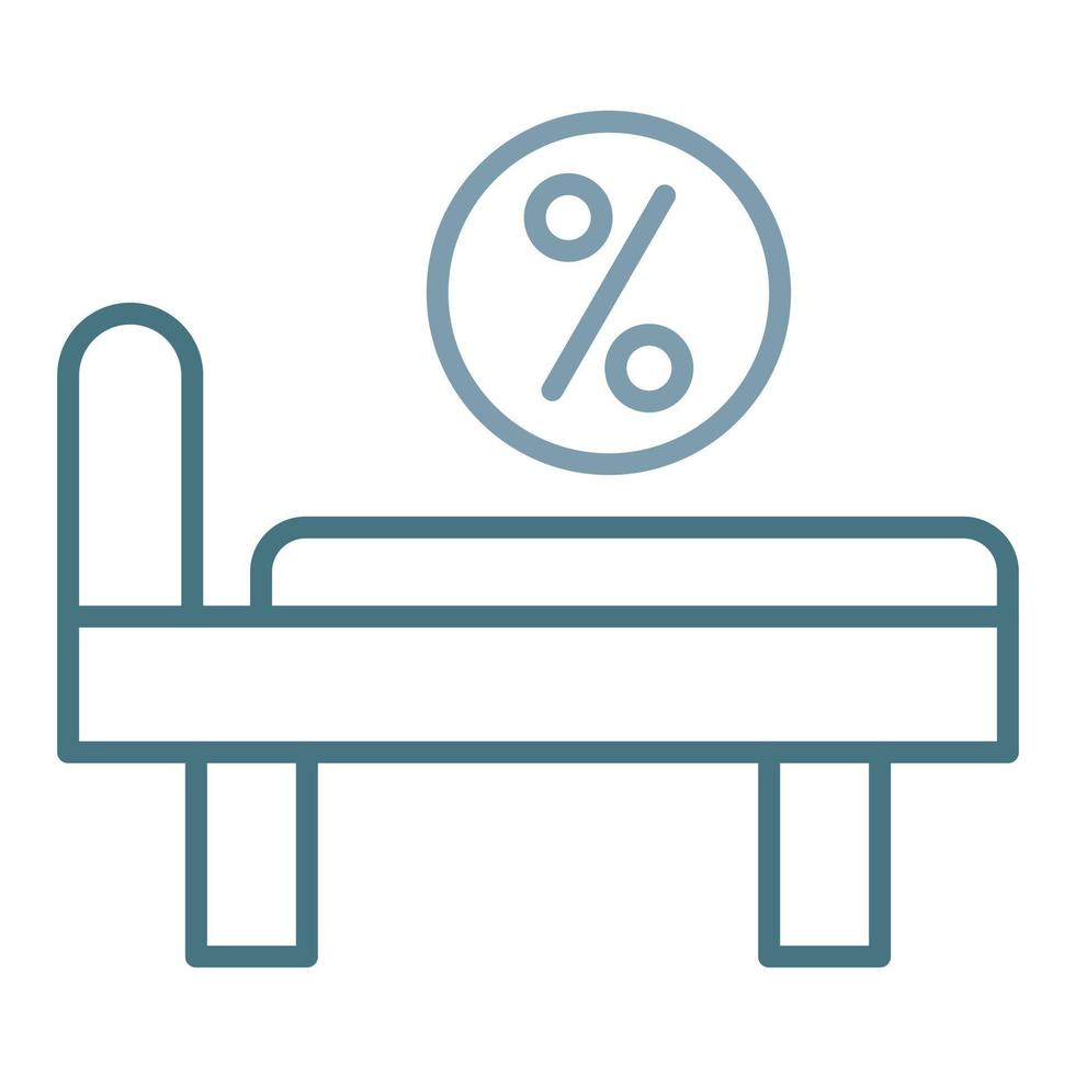 Room Discount Line Two Color Icon vector