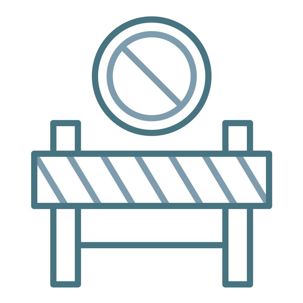 Restricted Area Line Two Color Icon vector