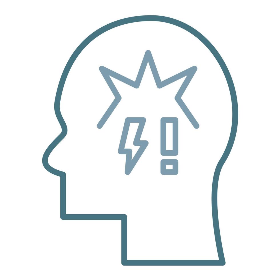 Panic Atack Line Two Color Icon vector