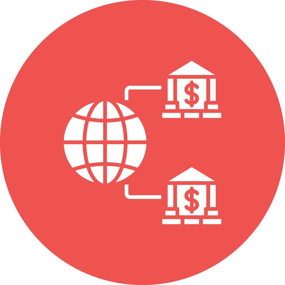 Internet Banking Glyph Circle Background Icon vector