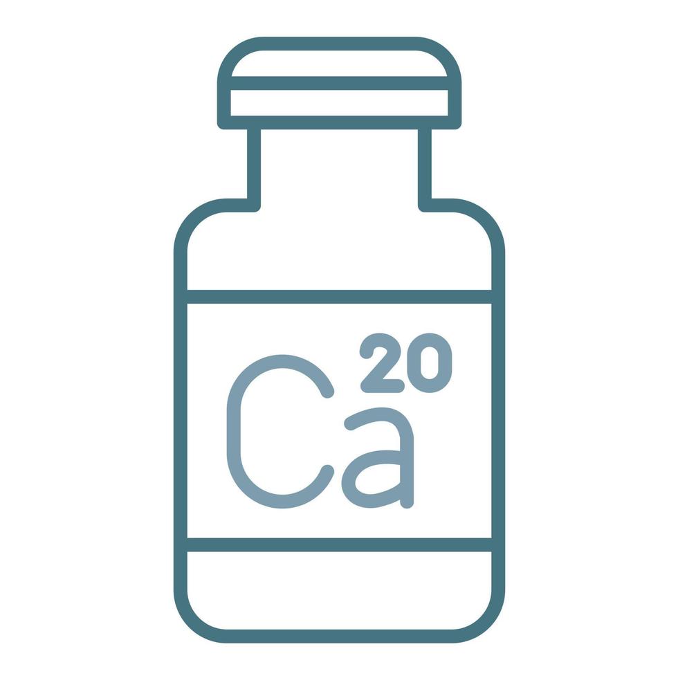 Calcium Line Two Color Icon vector