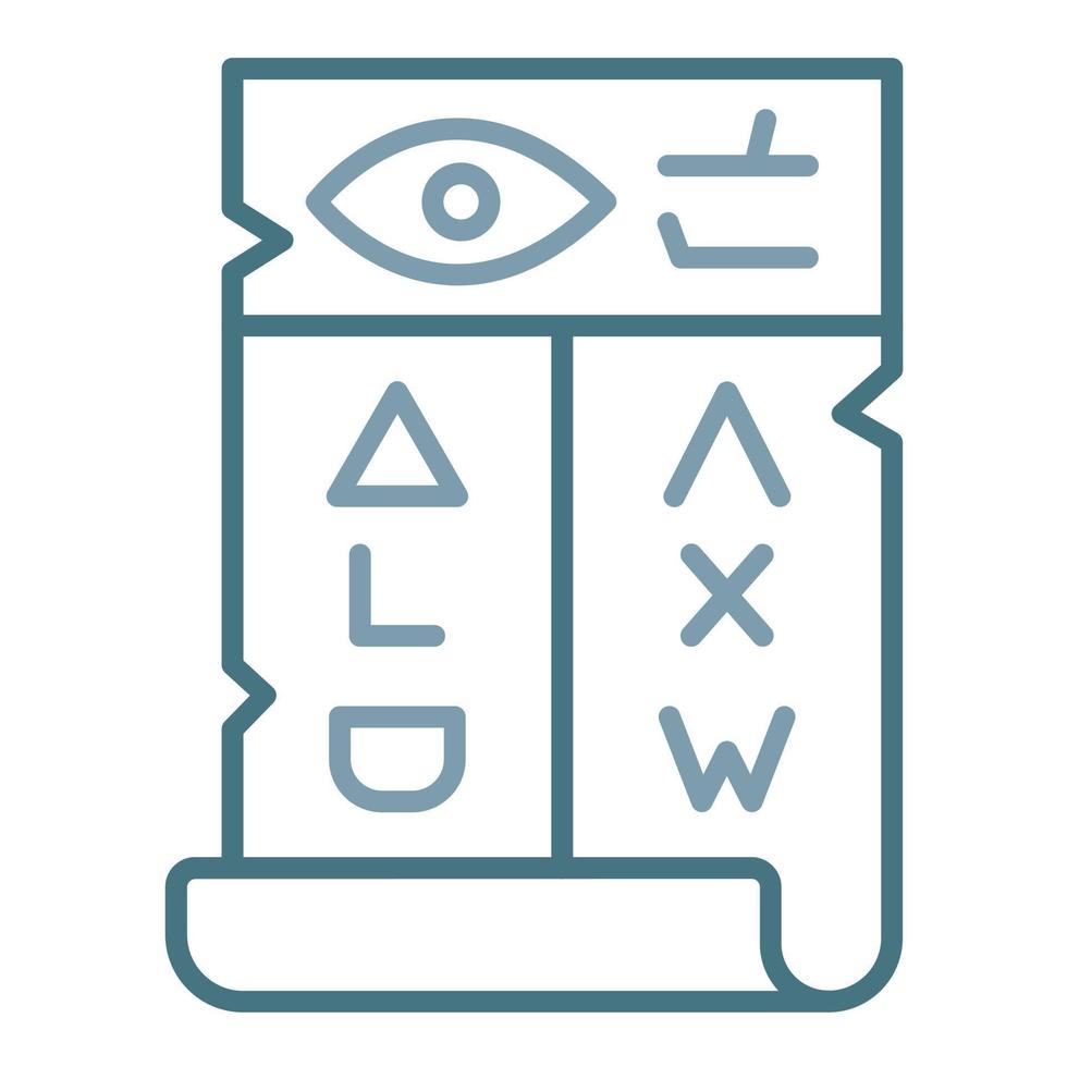 Hieroglyph Line Two Color Icon vector